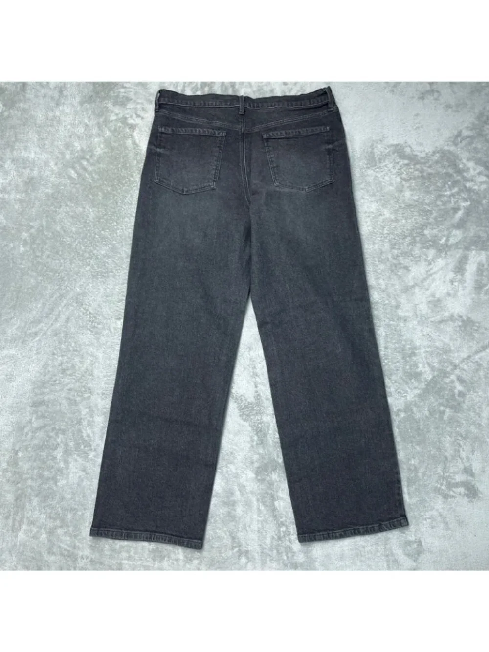 NWT Gloria Vanderbilt Women's 14 Amanda Relaxed Straight Jeans High Grey  F1213